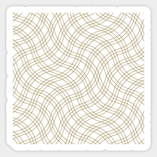 Thin Gold Lines Basket Weave Sticker
